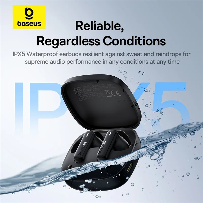 Baseus Bowie E19: Bluetooth 5.3, Big Bass 12mm Drivers, IPX5 Waterproof 4 Baseus Bowie E19: Bluetooth 5.3, Big
  Bass 12mm Drivers, IPX5 Waterproof - Image 4