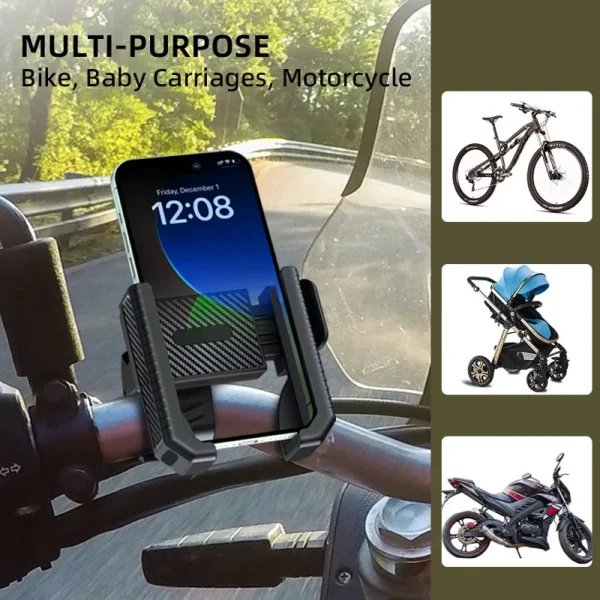 Bike Phone Holder Stand: Shockproof
  Handlebar Mount for 4.5–7.0” Phones - Image 5