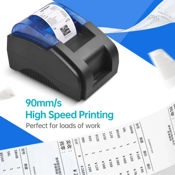 58mm Desktop
  Thermal Printer: Wireless Bluetooth for POS Receipt & Bill - Image 5