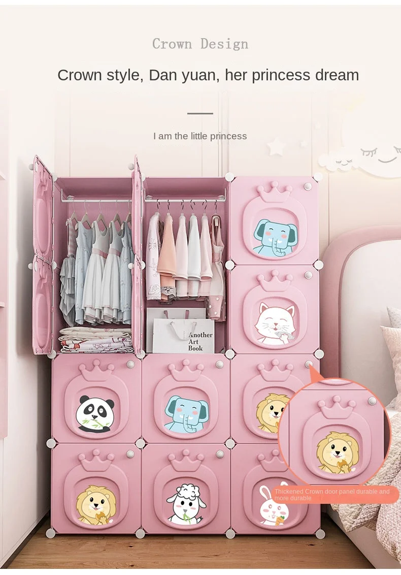 Modern Children's Wardrobe: Folding Plastic Collapsible Storage Box Closet 4 Modern Children's Wardrobe: Folding
  Plastic Collapsible Storage Box Closet - Image 4