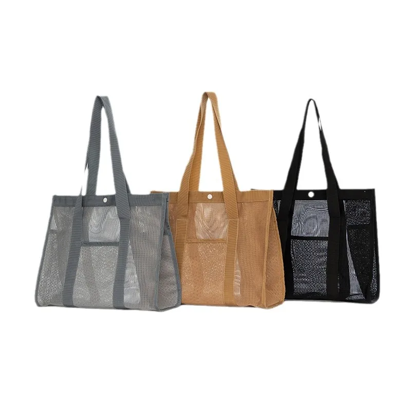 Korean Mesh Beach Bag: Hollow Fitness
  Shoulder Bag, Travel Storage Washbag