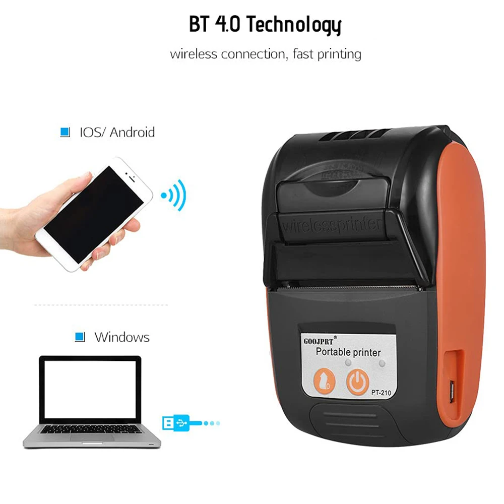 Mini Thermal Receipt POS Printer: Wireless Bluetooth 58mm Bill/Ticket 3 Mini Thermal
  Receipt POS Printer: Wireless Bluetooth 58mm Bill/Ticket - Image 3