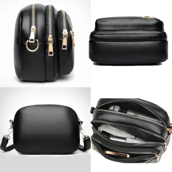 Soft Leather Purse: Multi-Pocket
  Shoulder Messenger Handbag (Luxury) - Image 5
