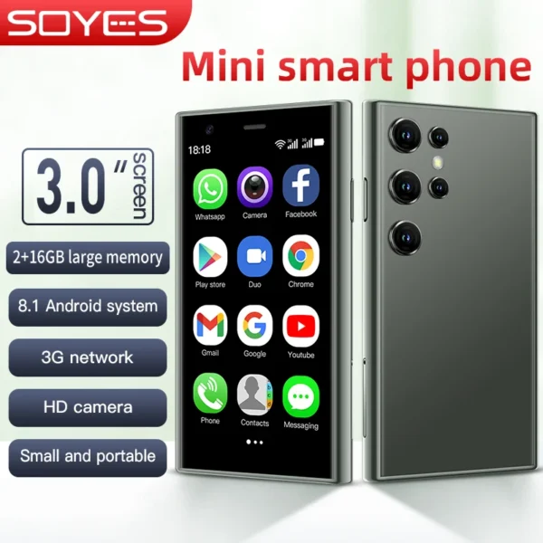 SOYES S23 Pro
  Mini Phone: 3.0" Display, 3G Network, 2GB+16GB Android - Image 6