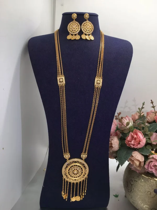 ACCKING 2PCS Luxury Round Indian Jewelry
  Set: Wedding & Bridal Party