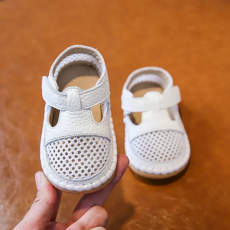 Infant
  Leather Sandals: Anti-Collision Toddler Soft Sole Beach Shoes