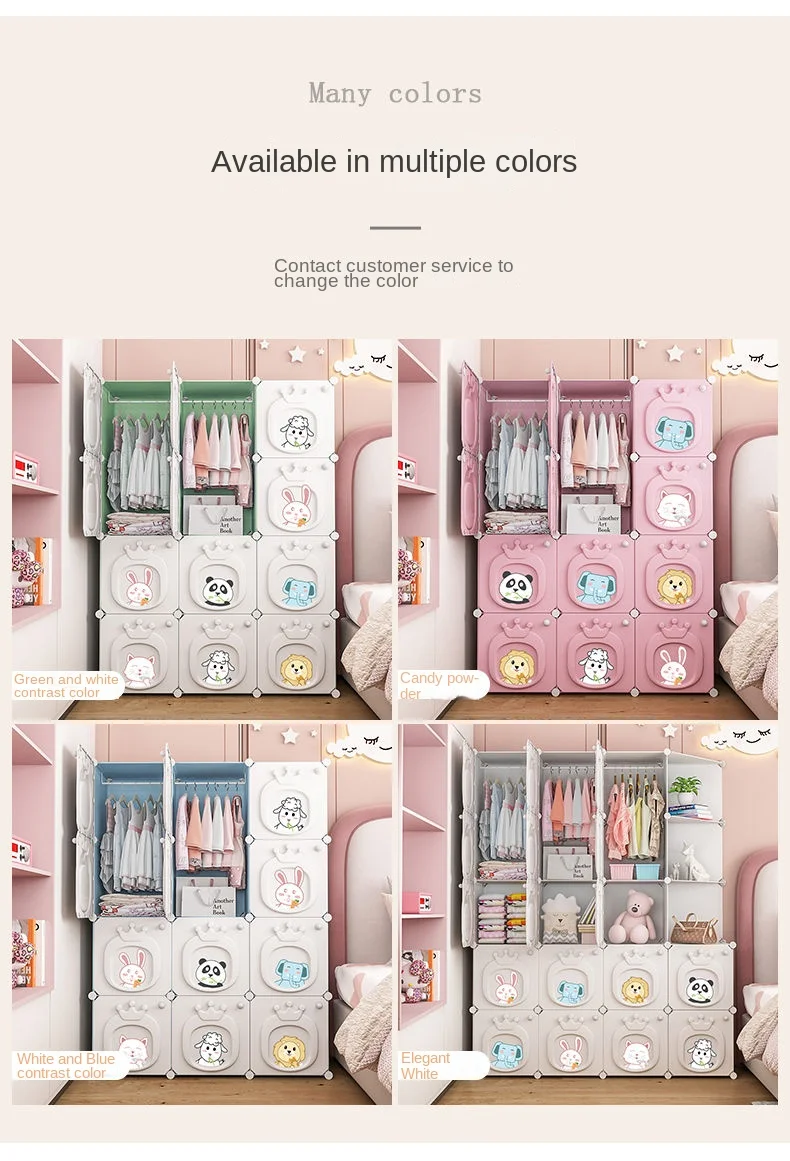 Modern Children's Wardrobe: Folding Plastic Collapsible Storage Box Closet 6 Modern Children's Wardrobe: Folding
  Plastic Collapsible Storage Box Closet - Image 6