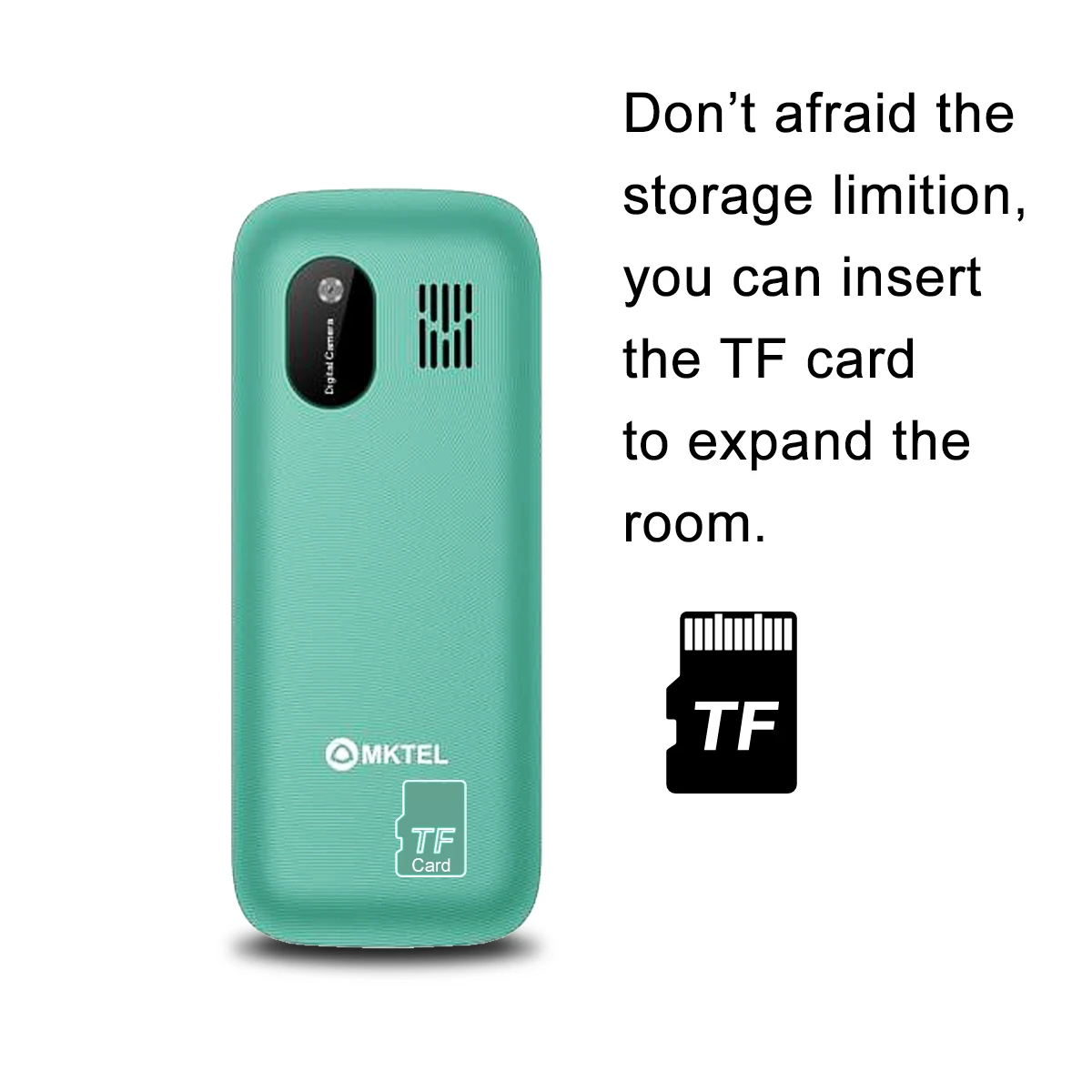 MKTEL M2023 Feature Phone: 1.77" Display, 800mAh, Dual SIM, Flashlight 3 MKTEL M2023
  Feature Phone: 1.77" Display, 800mAh, Dual SIM, Flashlight - Image 3