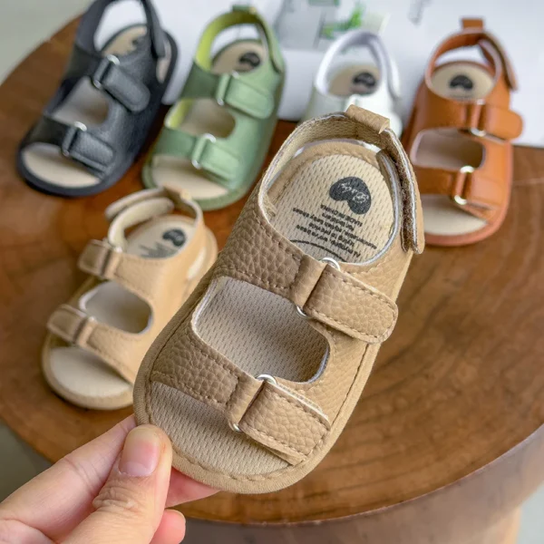 Baby Boys
  Girls Summer Sandals: Closed-Toe Infant Soft Rubber Sole Outdoor - Image 2