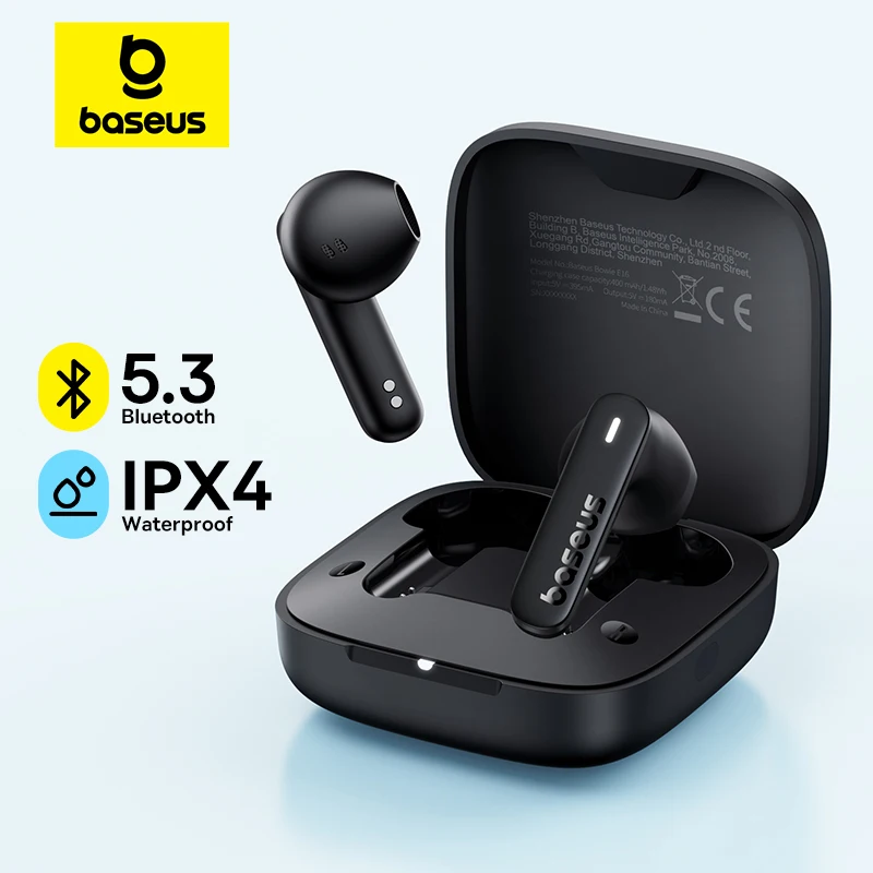 Baseus Bowie E16 TWS Earphone: Bluetooth
  5.3, 30H Battery Life, IPX4