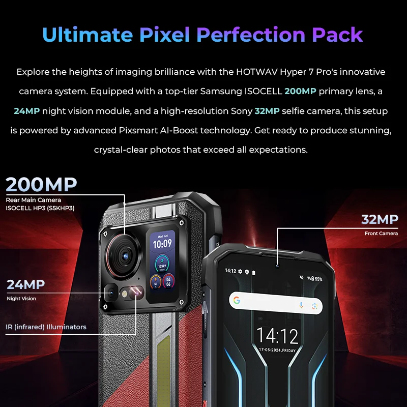 HOTWAV Hyper 7 Pro 5G Rugged Phone: 200MP, 120Hz, 10800mAh Battery 4 HOTWAV Hyper
  7 Pro 5G Rugged Phone: 200MP, 120Hz, 10800mAh Battery - Image 4