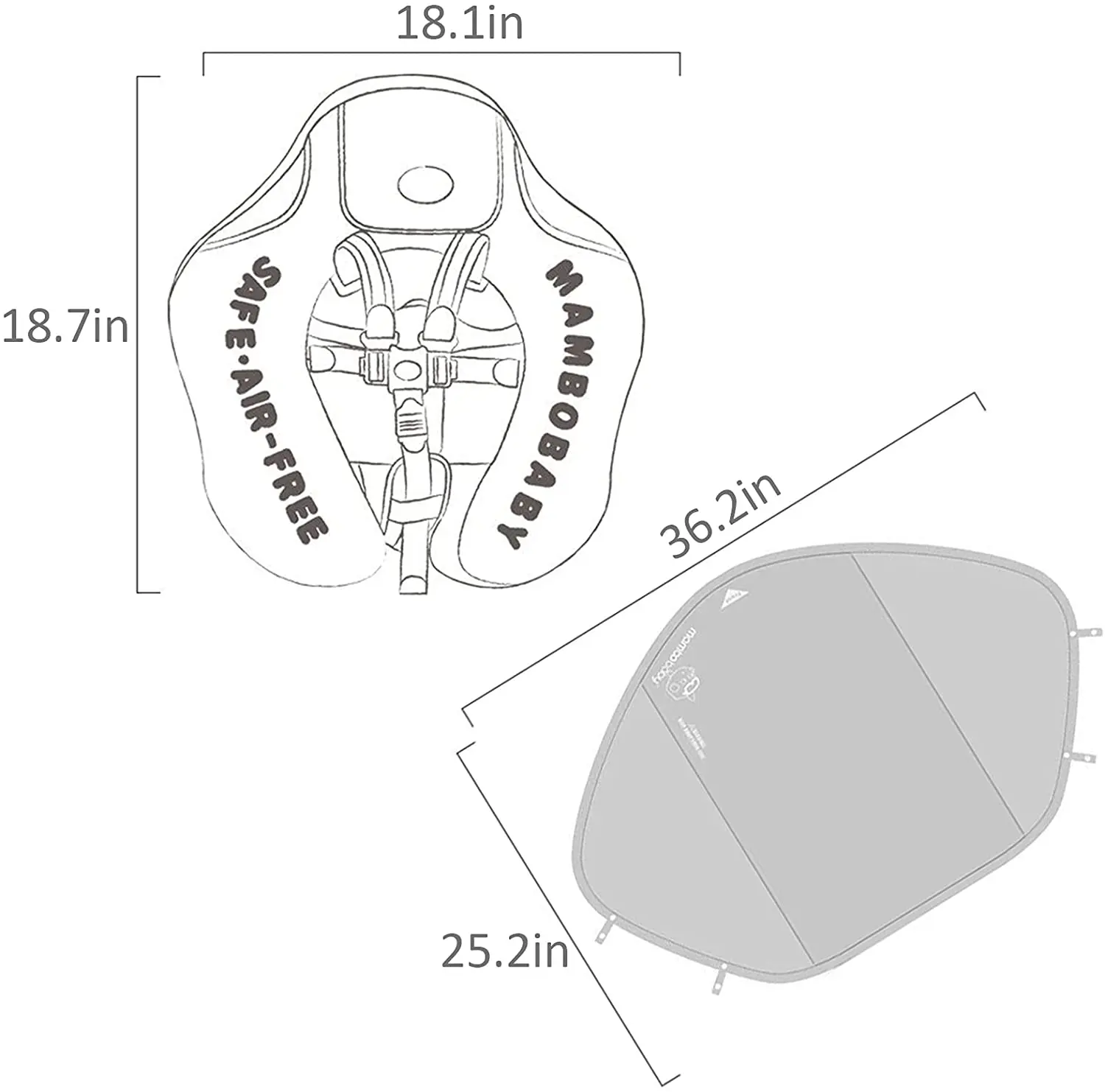 Mambobaby Float w/ Canopy: Non-Inflatable Swim Trainer for Pool 3 Mambobaby
  Float w/ Canopy: Non-Inflatable Swim Trainer for Pool - Image 3
