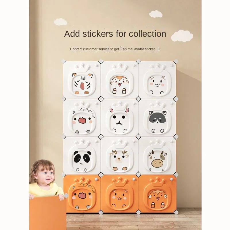 Folding Wardrobe: Simple Plastic Collapsible Cube Storage Locker for Baby/Home 5 Folding Wardrobe: Simple Plastic
  Collapsible Cube Storage Locker for Baby/Home - Image 5