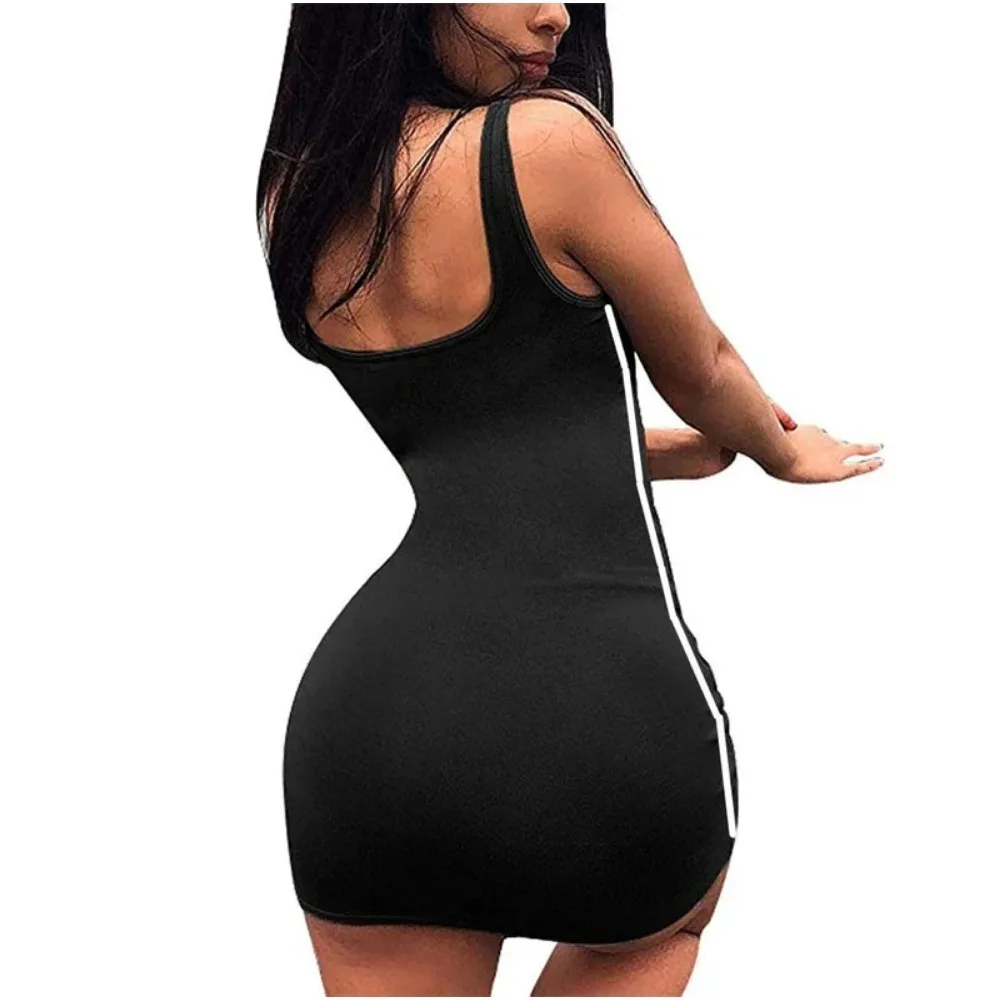 Summer Casual Sheath Dress: Spaghetti Strap, Sleeveless, Slim Stretch Vestidos 4 Summer Casual Sheath Dress: Spaghetti
  Strap, Sleeveless, Slim Stretch Vestidos - Image 4