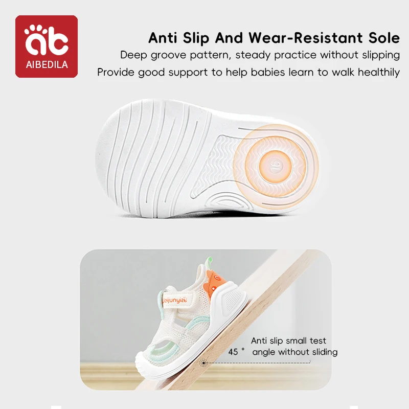 AIBEDILA Baby
  Sandals: Outdoor Sports Shoes Breathable Closed Toe Velcro