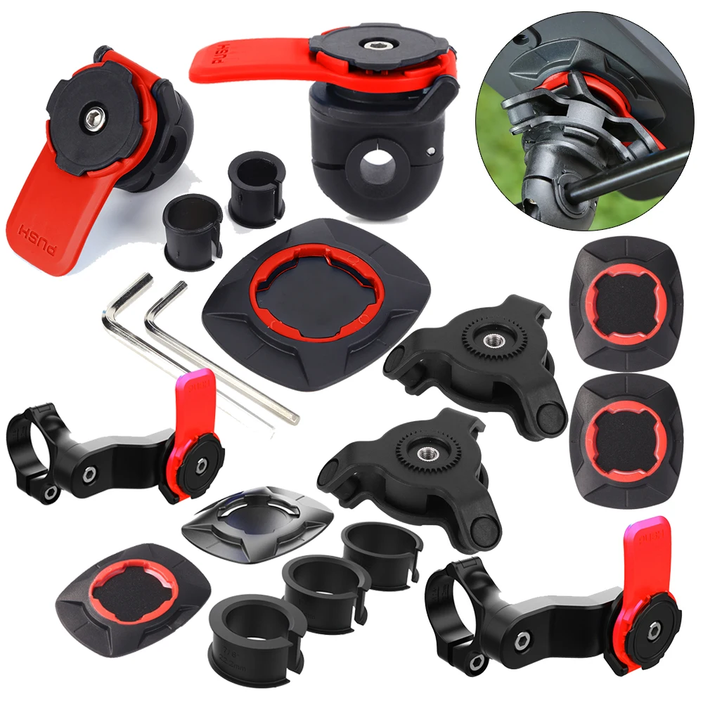 Motorcycle & Bike Phone Holder: 360°
  Rotatable Navigation Security Stand