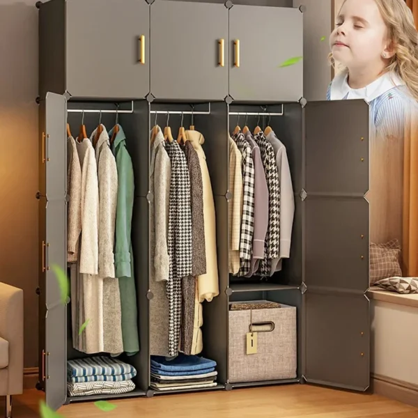 Minimalist Wardrobe: Plastic Collapsible
  Cube Closet for Luxury Hotel/Home