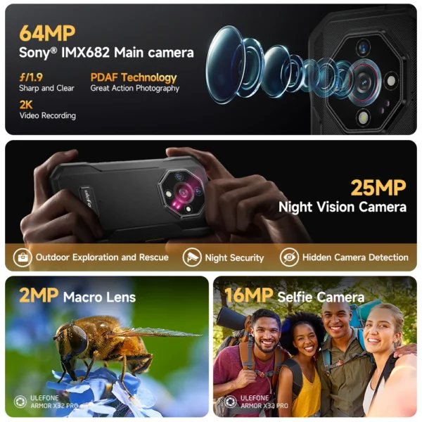 Armor X32 Pro
  5G Rugged Phone: Waterproof, Dimensity 6300, 5.65" Display - Image 3