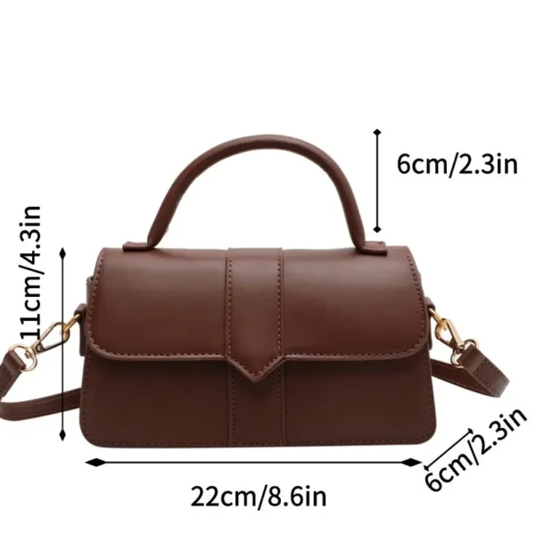 Black PU Leather Shoulder Bag: Fashion
  Crossbody Vintage Underarm Satchel - Image 2