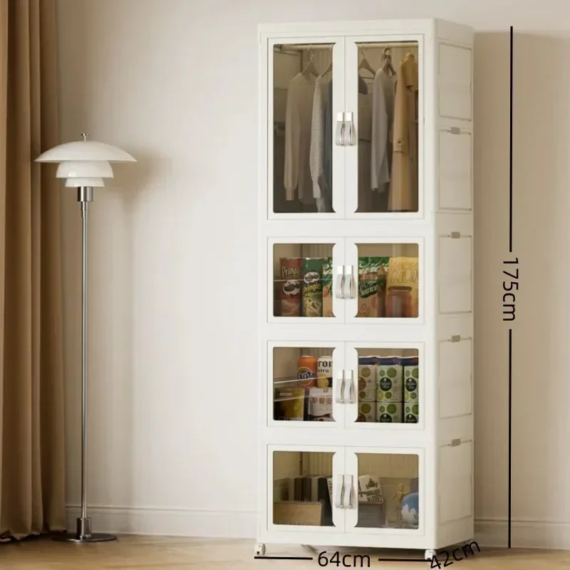 Transparent Folding Wardrobe: Storage Container w/ Wheels (Install-Free) 5 Transparent Folding Wardrobe: Storage
  Container w/ Wheels (Install-Free) - Image 5