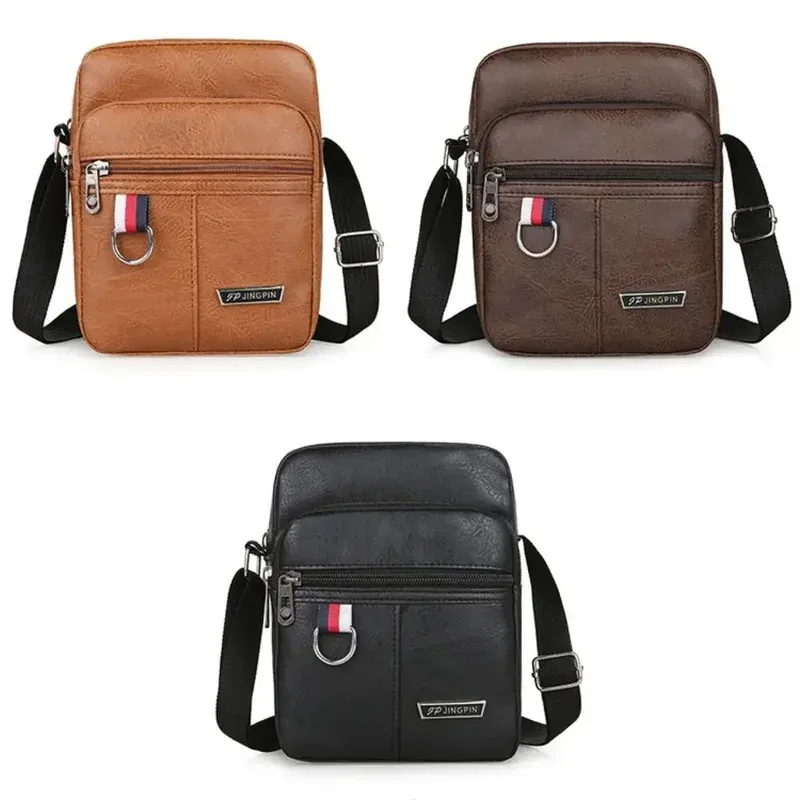 Men's PU Leather Shoulder Bag: Large
  Capacity Chest Crossbody Bag