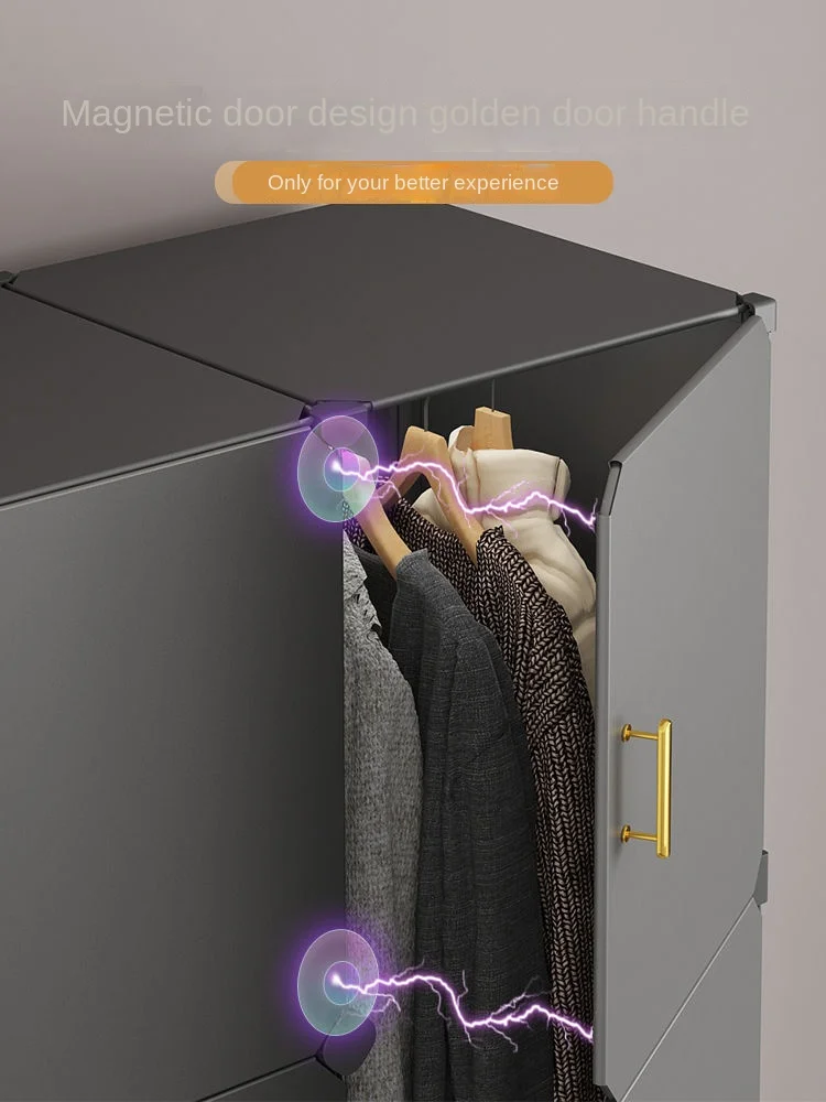 New Simple Wardrobe: Plastic Collapsible Sturdy Dustproof Cube Storage 5 New Simple Wardrobe: Plastic Collapsible
  Sturdy Dustproof Cube Storage - Image 5