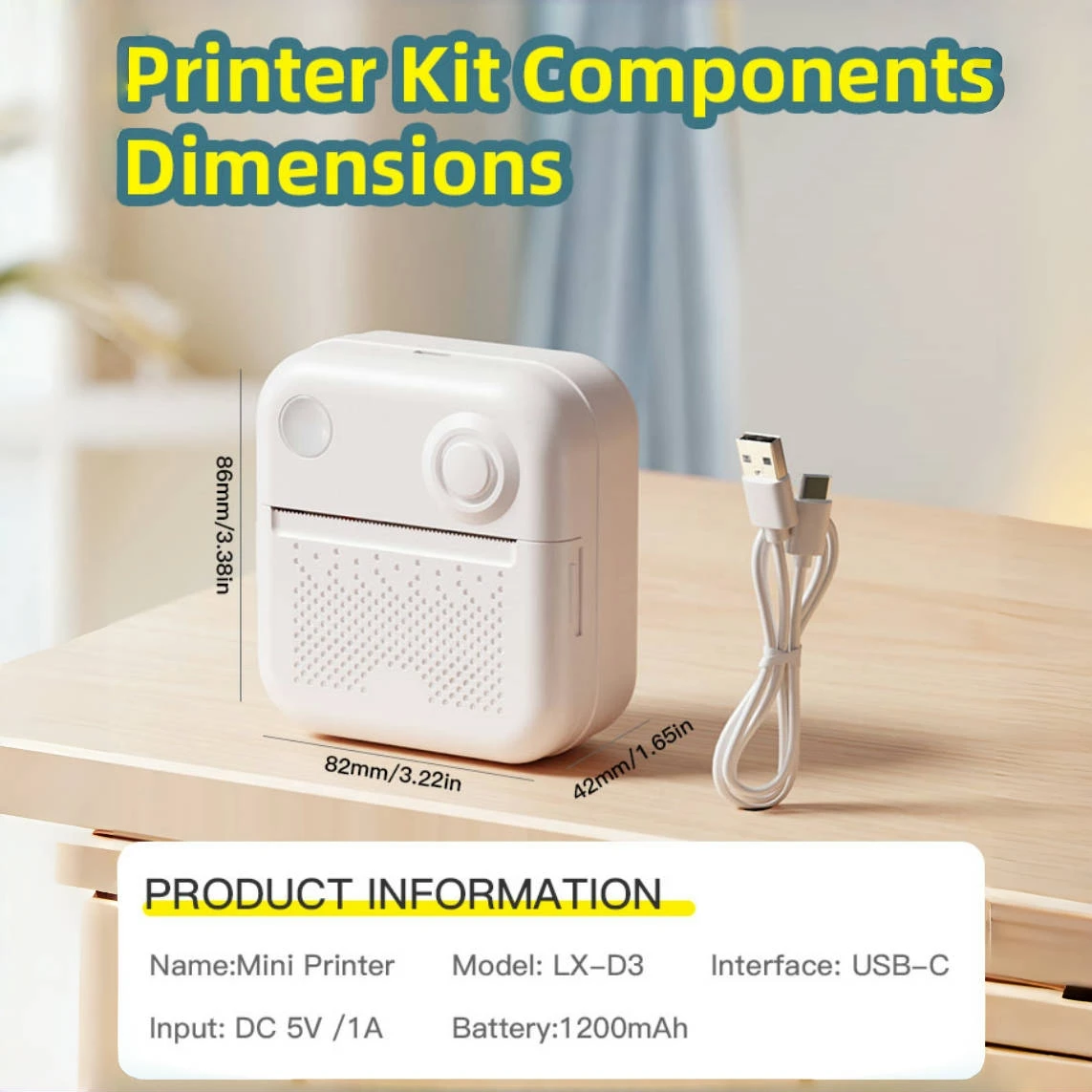 Dolewa D3 Portable Thermal Printer: Mini Label Maker for Photo & Error Printing 2 Dolewa D3
  Portable Thermal Printer: Mini Label Maker for Photo & Error Printing - Image 2