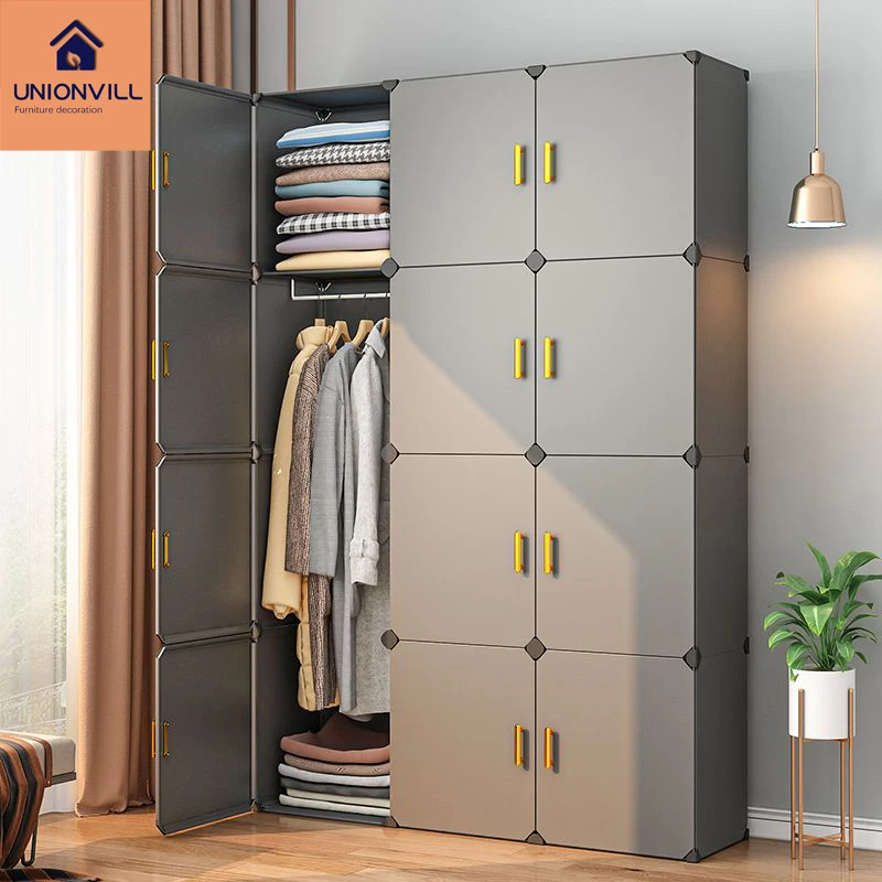 New Simple Wardrobe: Plastic Collapsible
  Sturdy Dustproof Cube Storage