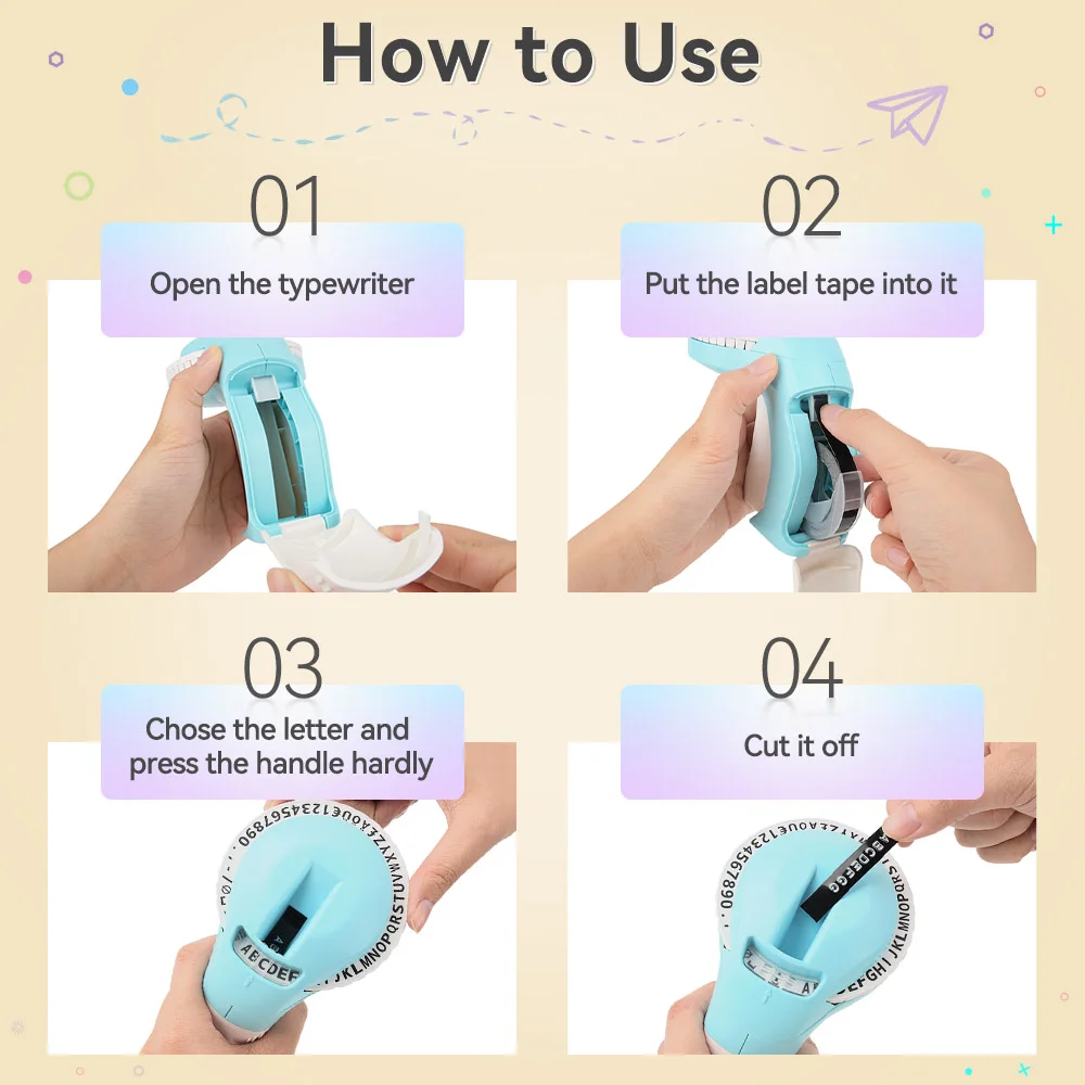 Portable Label Maker B90: Adhesive Sticker Printer for 9mm Dymo Tapes 6 Portable
  Label Maker B90: Adhesive Sticker Printer for 9mm Dymo Tapes - Image 6