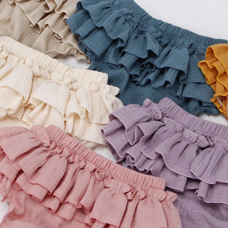 Double Layer
  Tutu Skirt Shorts: Cozy Cotton Baby Bloomers (0-3 Years)