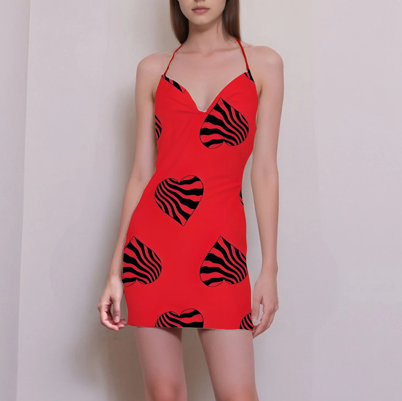 Suspender Mini Dress: Sexy Backless Zebra Print Soft Breathable Fabric 5 Suspender Mini Dress: Sexy Backless
  Zebra Print Soft Breathable Fabric - Image 5