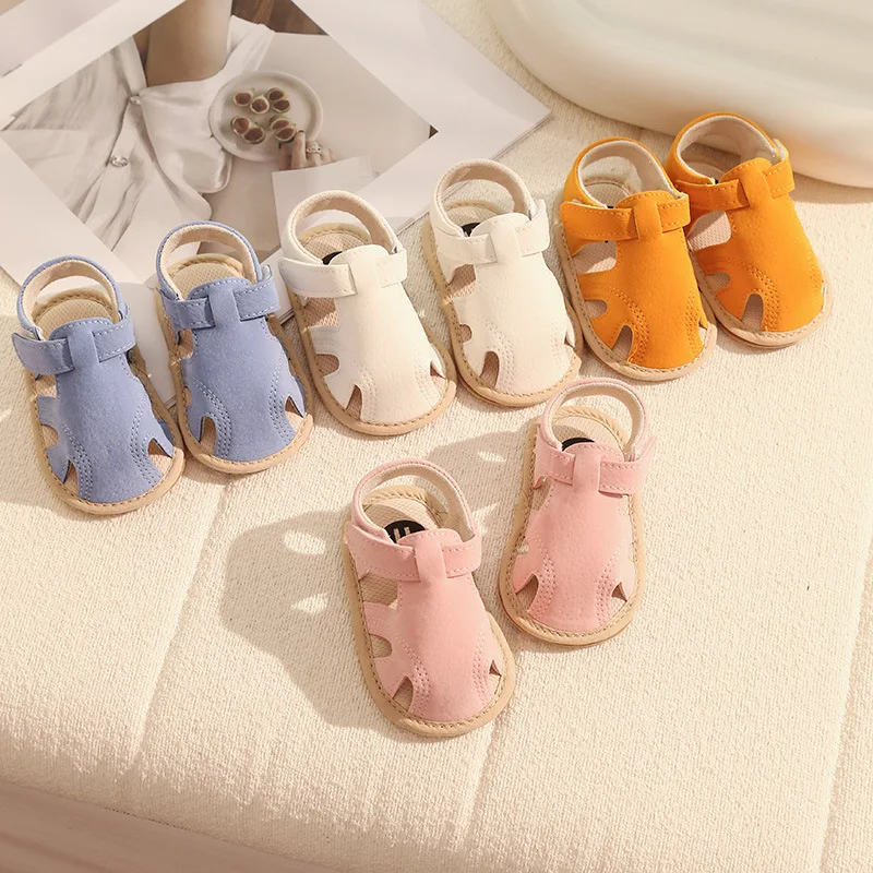 Newborn Baby
  Girl Sandals: Simple Solid Color Soft Sole Prewalker