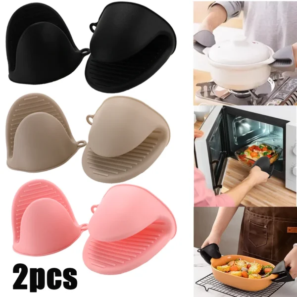 2PCS Silicone Pinch Mitts: Heat
  Resistant, Anti-Scalding, Non-Slip Kitchen Tool