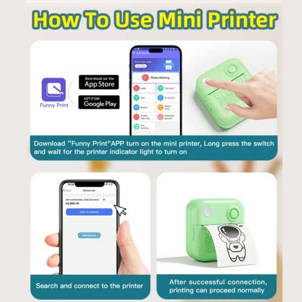 Dolewa D3
  Portable Thermal Printer: Mini Label Maker for Photo & Error Printing - Image 5