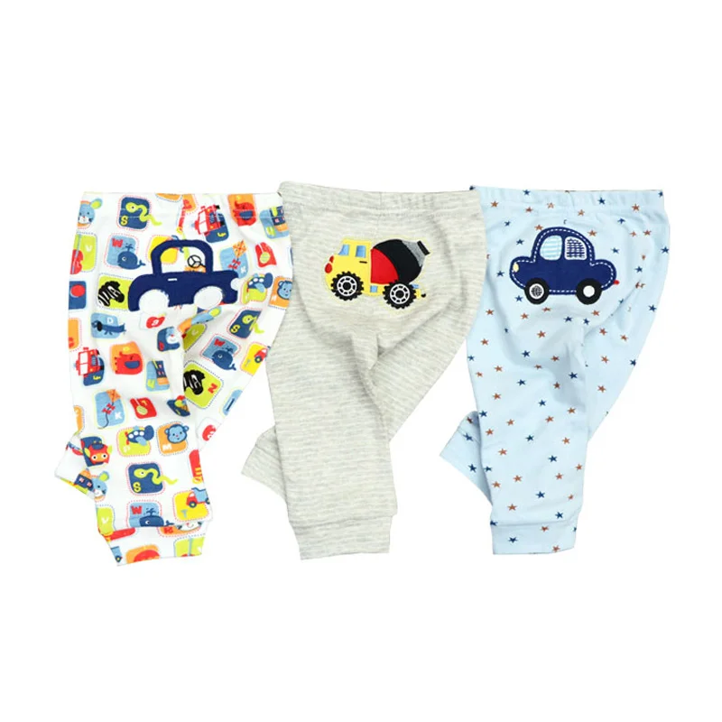 Kiddiezoom
  3PCS Cotton Baby Pants: Fashion Cartoon Soft Baby Trousers