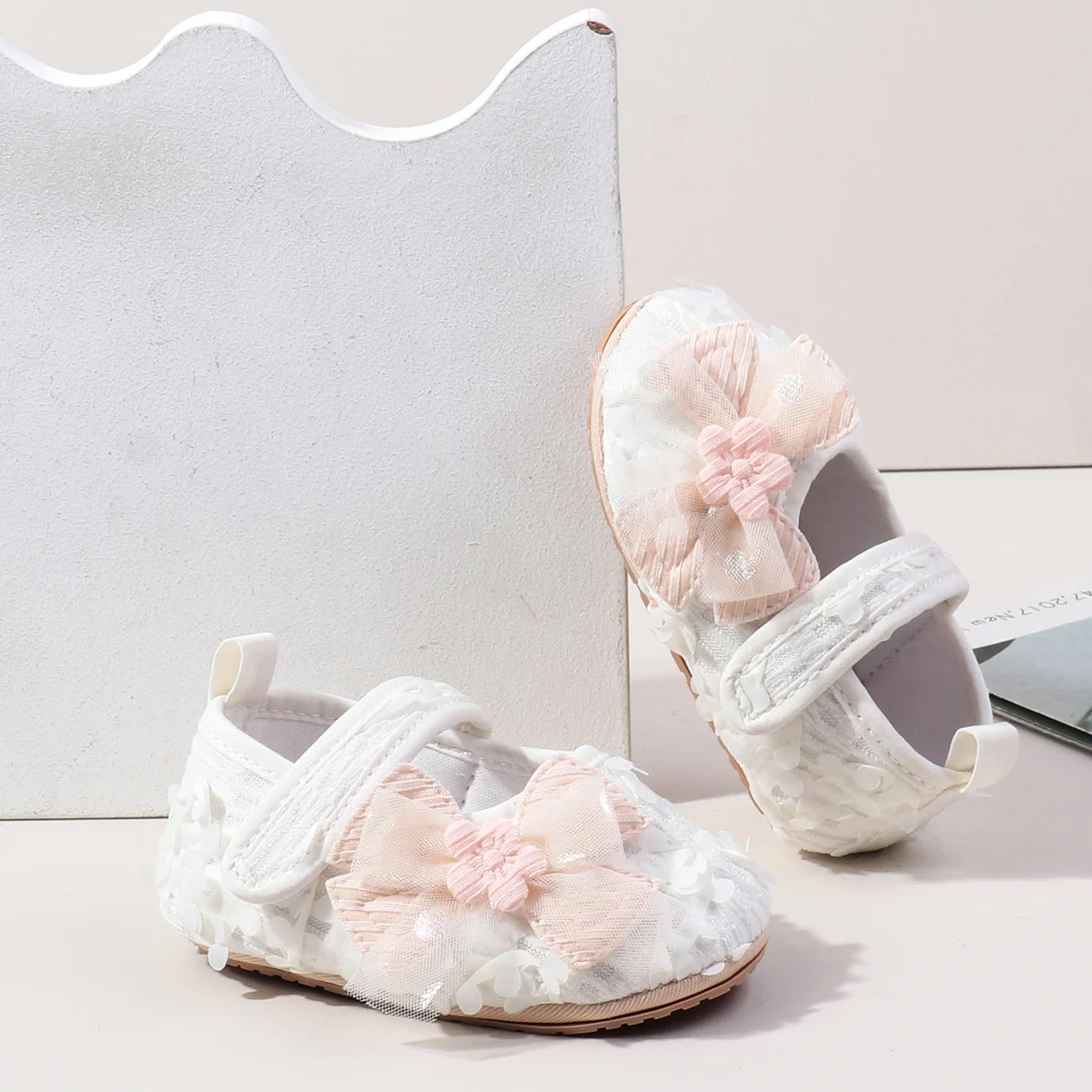Newborn Baby Girl Shoes: Beautiful Flower Fairy Princess First Walking 4 Newborn Baby
  Girl Shoes: Beautiful Flower Fairy Princess First Walking - Image 4