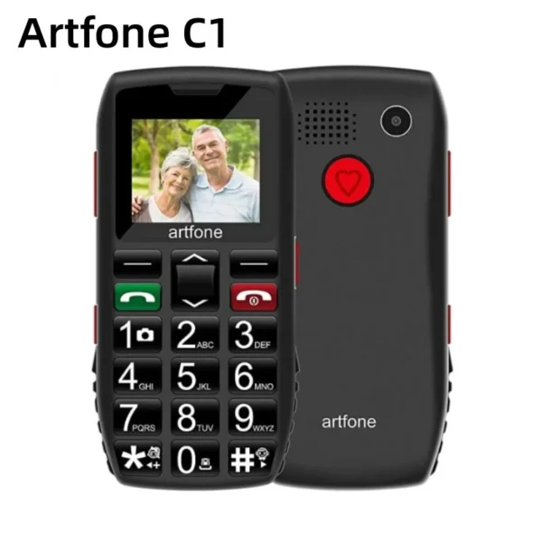 Artfone C1+
  Senior Phone: Big Rubber Keypad, SOS Call, Free Charging Dock - Image 4