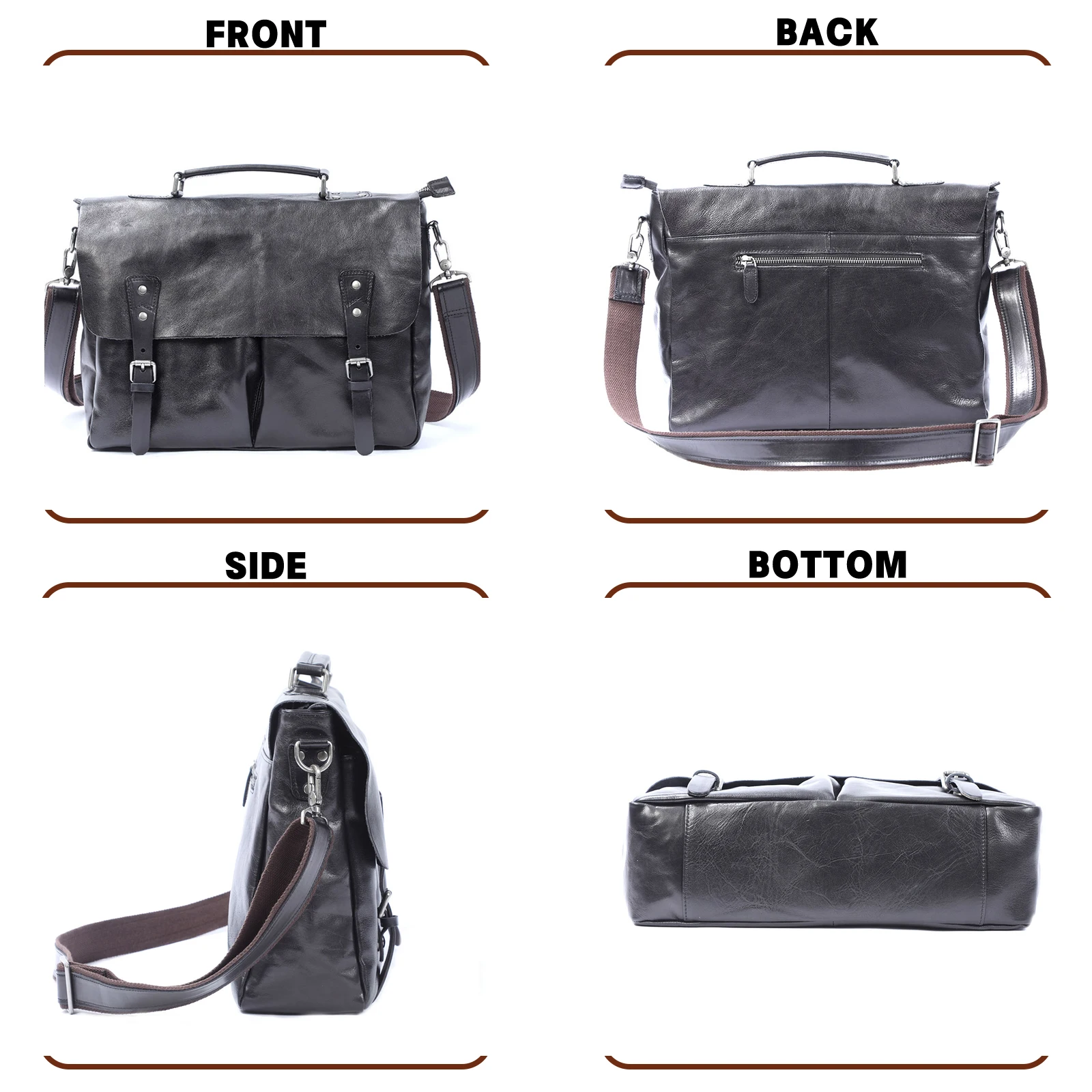 JEEP BULUO Men's Business Briefcase: Large 13.3" Laptop Work Travel Bag 5 JEEP BULUO Men's Business Briefcase:
  Large 13.3" Laptop Work Travel Bag - Image 5