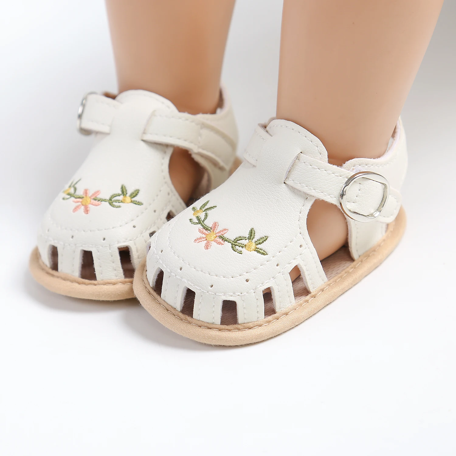Baby Girl Sandals: Breathable Lightweight Summer Floral Wrap Toe Sandals 6 Baby Girl
  Sandals: Breathable Lightweight Summer Floral Wrap Toe Sandals - Image 6