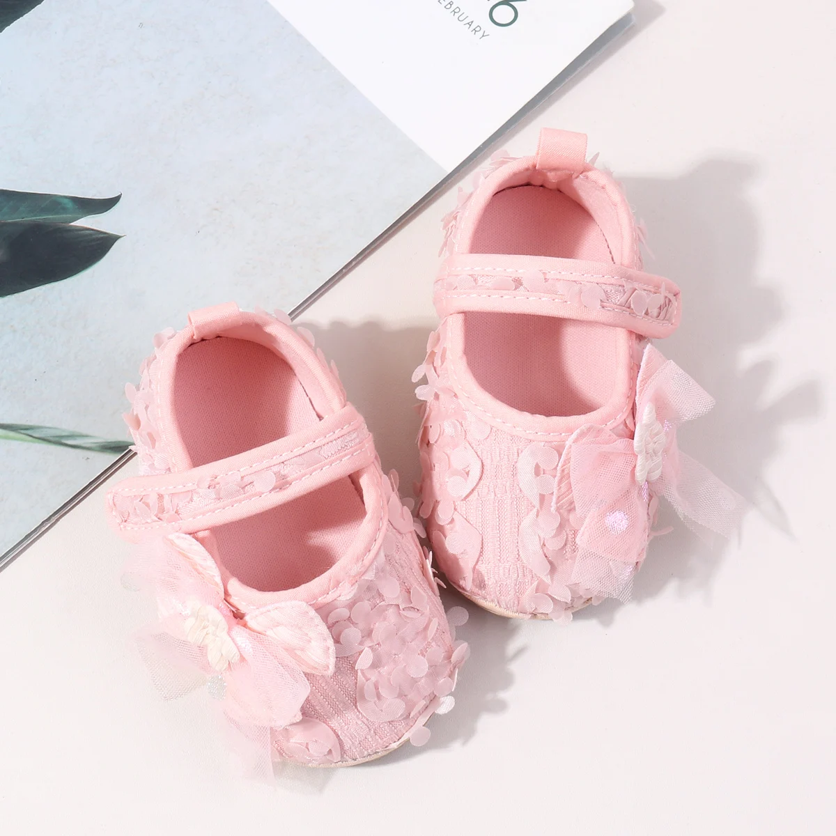 Newborn Baby Girl Shoes: Beautiful Flower Fairy Princess First Walking 6 Newborn Baby
  Girl Shoes: Beautiful Flower Fairy Princess First Walking - Image 6