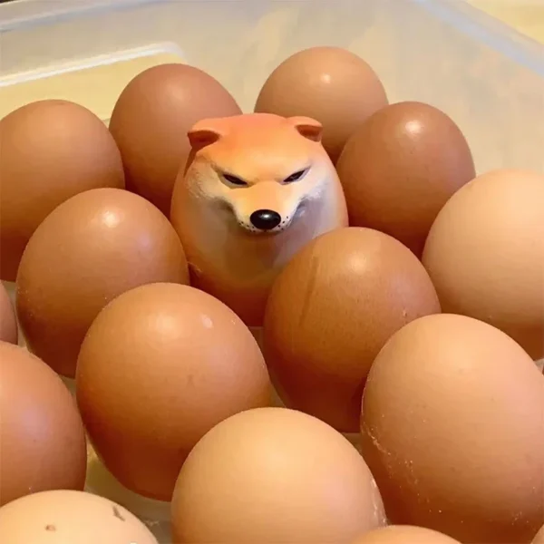 Creative
  Shiba Inu Egg Shape PVC Desk Decor: Fun Christmas Gifts - Image 8