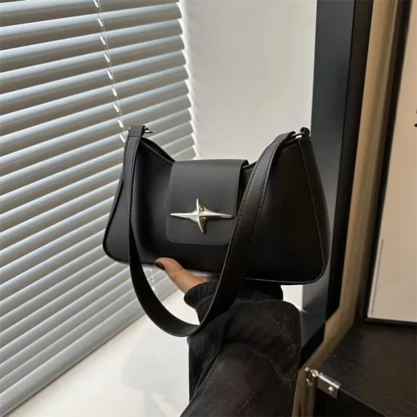 Classic Y2K Small Purse: Vintage PU
  Leather Shoulder Underarm Bag