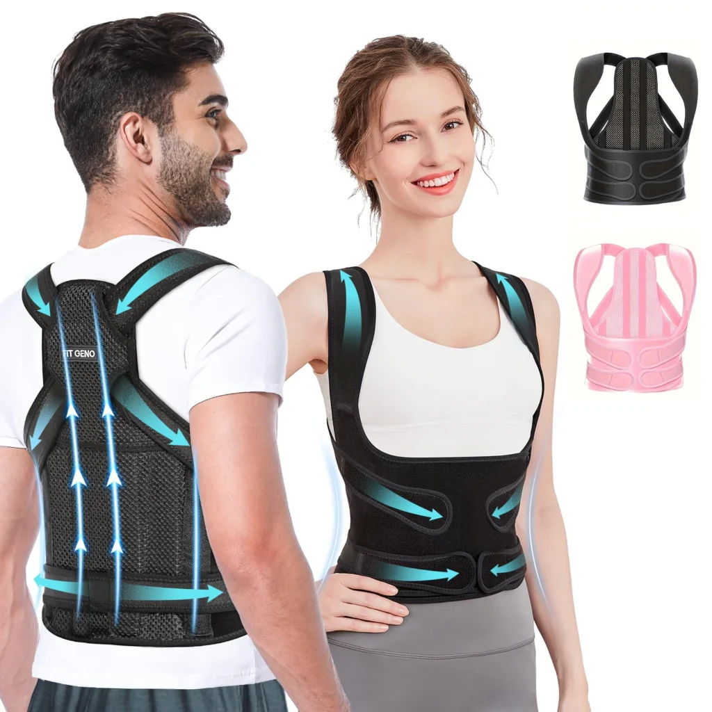Posture
  Corrector Back Brace: Unisex Adjustable Shoulder & Spine Support