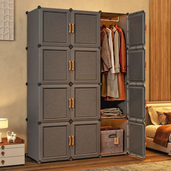 Household Wardrobe Organizer: Dustproof
  Collapsible Storage Cabinets