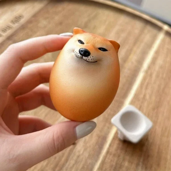 Creative
  Shiba Inu Egg Shape PVC Desk Decor: Fun Christmas Gifts - Image 6