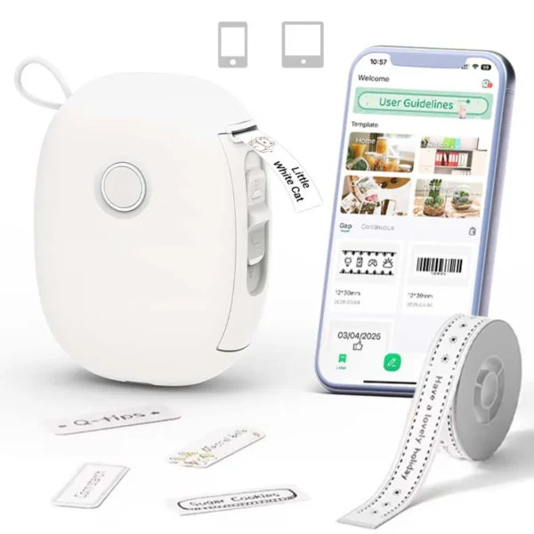 Mini Portable
  Thermal Printer: Bluetooth Wireless Pocket Label Maker