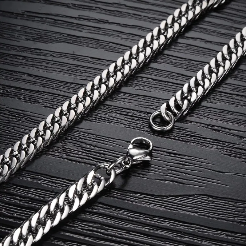 HNSP Thick Stainless Steel Cuban Chain Necklace for Men (8mm-14mm) 2 HNSP Thick Stainless Steel Cuban Chain
  Necklace for Men (8mm-14mm) - Image 2
