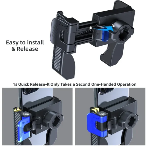 Bike Phone Holder Stand: Shockproof
  Handlebar Mount for 4.5–7.0” Phones - Image 2