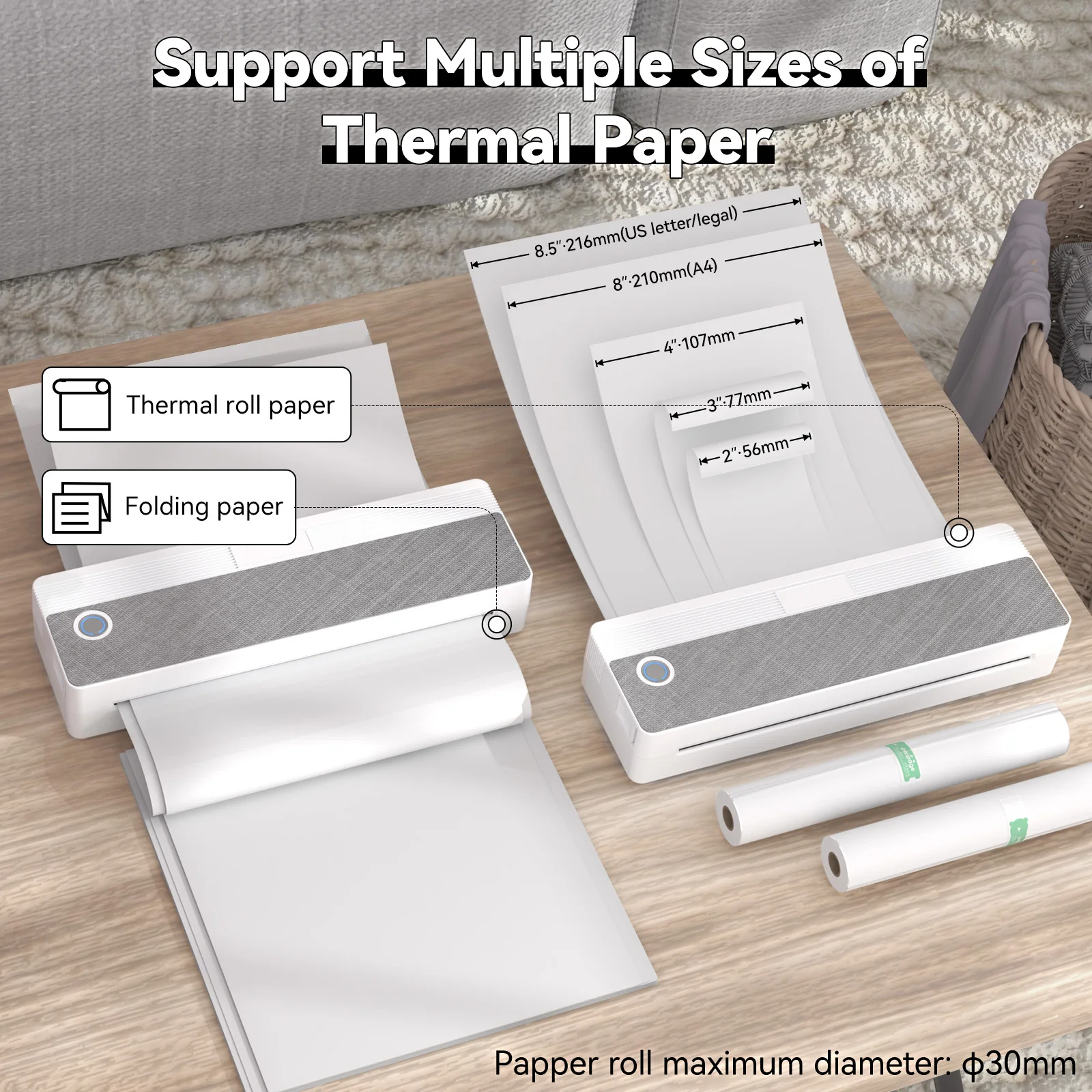 PeriPage P81 Portable Thermal Printer: Wireless A4/Letter Mobile Compact 6 PeriPage P81
  Portable Thermal Printer: Wireless A4/Letter Mobile Compact - Image 6
