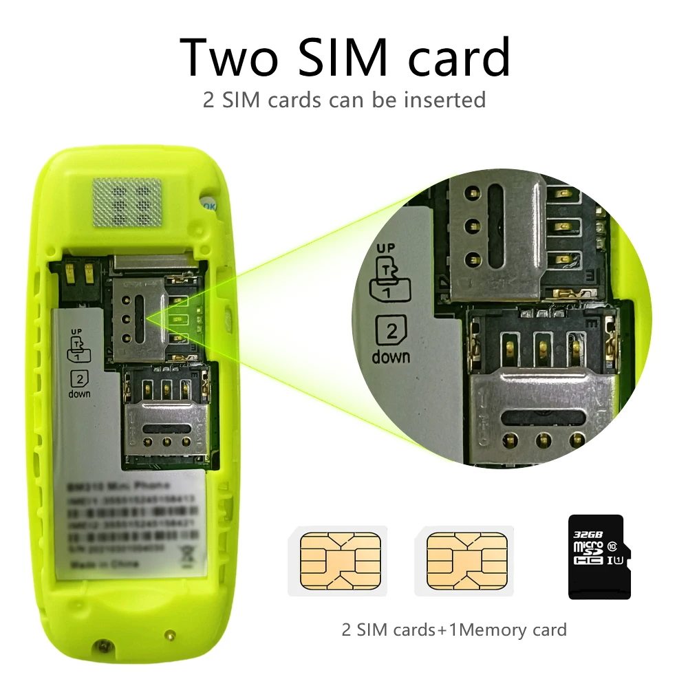 BM310 Mini
  Mobile Phone: Unlocked, Bluetooth Earphone, Auto Call Recording